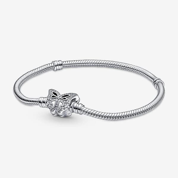Pandora Moments Sommerfugl Lås Slange Kæde Armbånd 19 cm