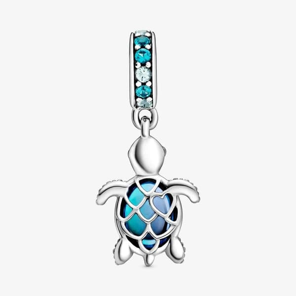 Pandora Murano glas havssköldpadda dinglar berlock