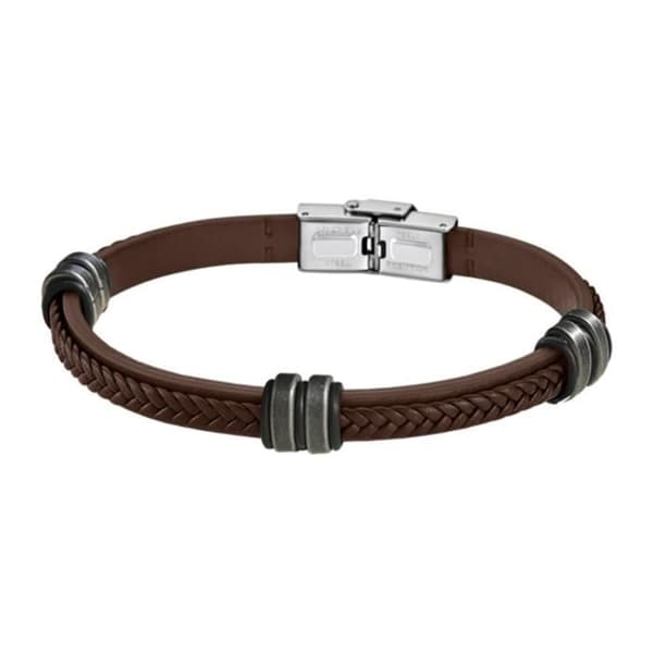 Armband - Lotus - Urban Man - Flätat läder - Brun - Elegant och avslappnad