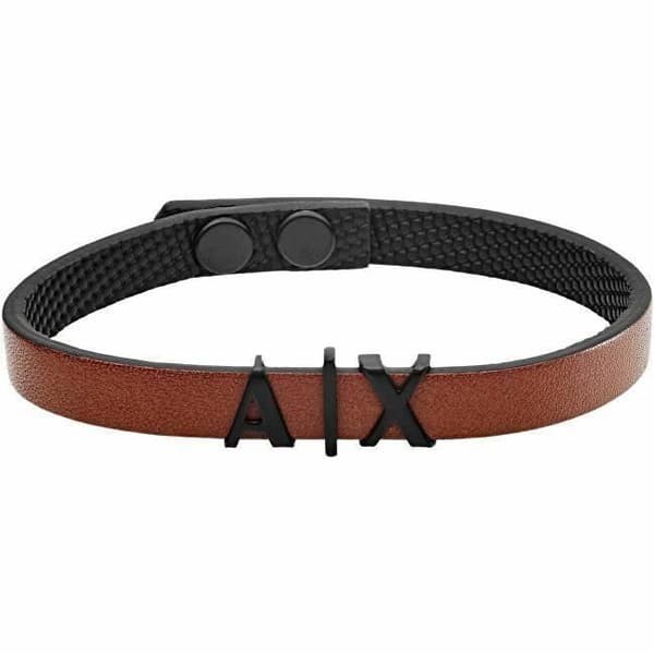 Armband - ARMANI EXCHANGE - AXG0054001 - Läder - Brun - För Herr
