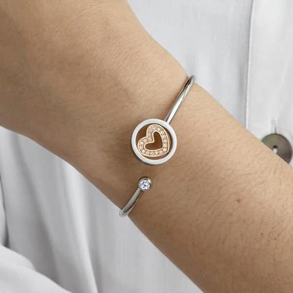 Armband i jonc - Lotus Style - Bliss - Bicolore - Rostfritt stål - 66 cm