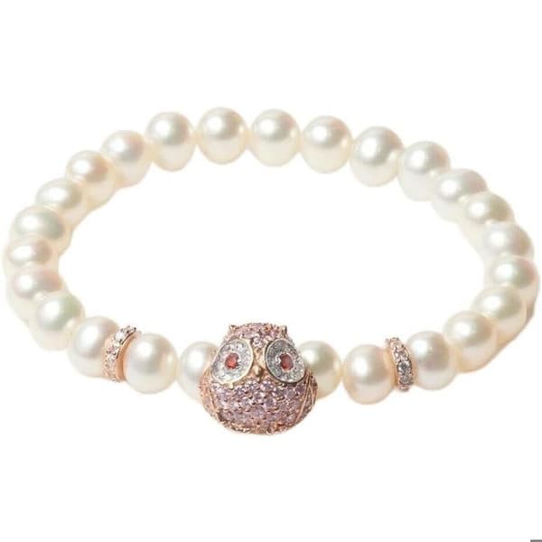 Armband - Lancaster - JLA-BR-OWL2WH - Guldpläterad - Swarovski-kristaller - Roséguld