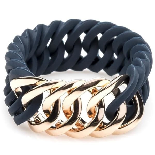 Armband - Le Rubz - 100187 - Rostfritt stål - Silikon - 17 cm - Rosa och Blå