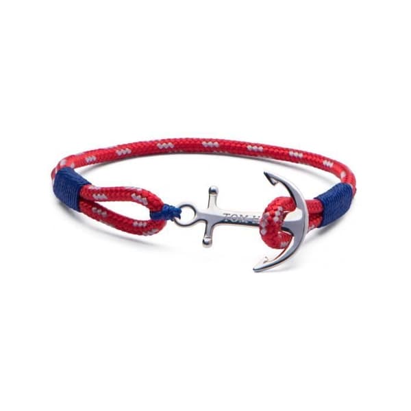 Armband - TOM HOPE - TM0020 - Röd - Mixad - 17 cm - Textil