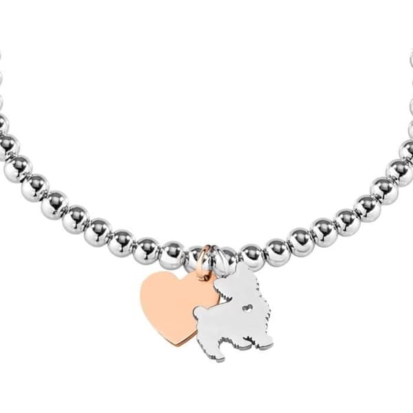 Armband - Den Lilla Historien - LPS05AQI05 - Rostfritt stål - Rosa hjärta - Yorkshireterrier