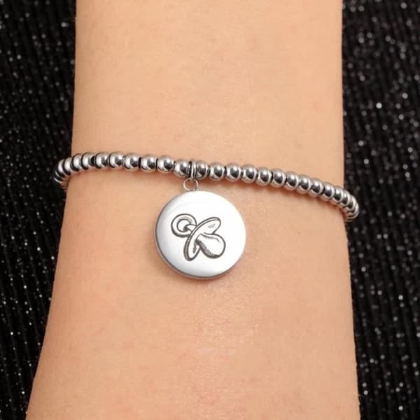 Armband - Den lilla historien - LPS05AQL05 - Rostfritt stål - Längd 16.5 cm - Silverfärgad