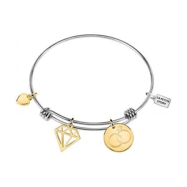 BANGLE - BANGLE BR LPS DIAMANTSGOLD - Gult guld - Diamanter - Tidlös elegans - Kvinna