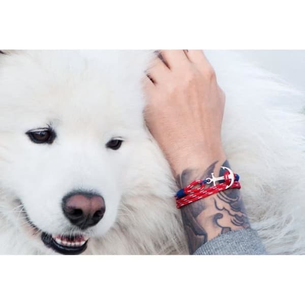 Armband - Tom Hope - Arctic 3 - Röd - Polyesterlina - Sterlingsilver