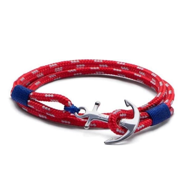 Armband - Tom Hope - Arctic 3 - Röd - Polyesterlina - Sterlingsilver