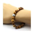 Miniatyrbild 3 av 3: Stenar och mineraler. Landskap Jaspis + Howlite Beads Armband 8 mm. Tillverkad i Frankrike.