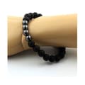 Miniatyrbild 2 av 6: Stenar och mineraler. Lava + Hematite Beads Armband 8 mm. Tillverkad i Frankrike.