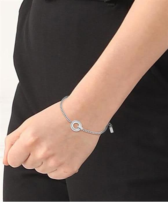 Snygg armband i stål med cubic zirconia 1580509