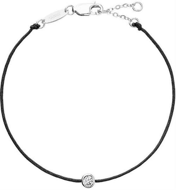 Armband cabala svart med kubisk zirkon 13005.3