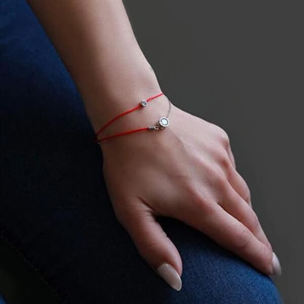 Armband cabala svart med kubisk zirkon 13005.3