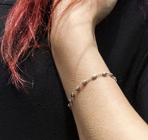 Elegant silver bracelet AGB514 - Length: 17 cm