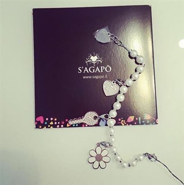 Armband med pärlor Happy SHAC4