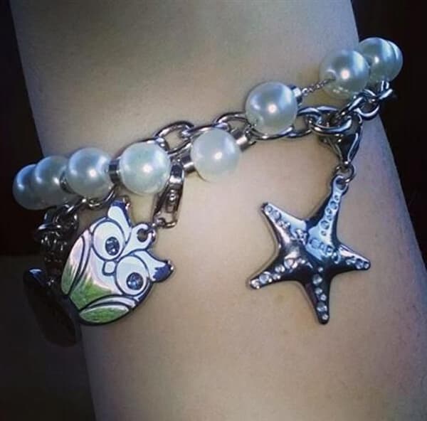 Armband med pärlor Happy SHAC4
