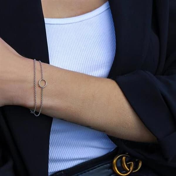 Dubbelsidigt armband i silver AGB734/21