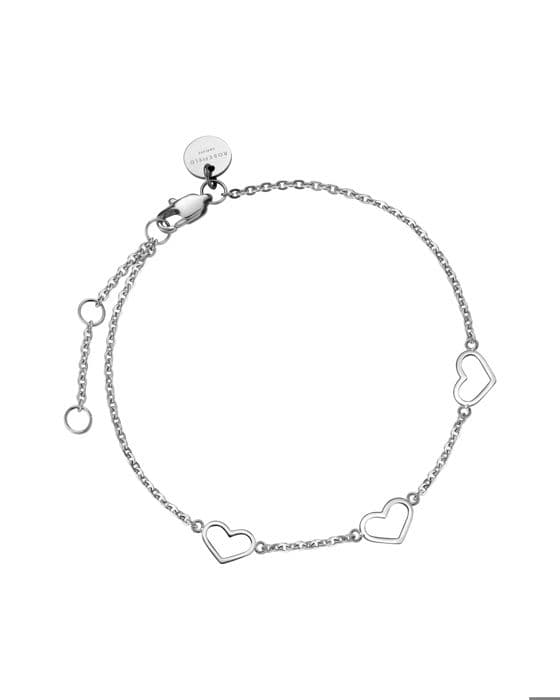 Armband i mjukt stål med hjärtan Toccombo JBTHS-J588