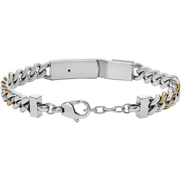 Tvåfärgad armband i stål för män DX1457931
