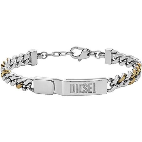 Tvåfärgad armband i stål för män DX1457931