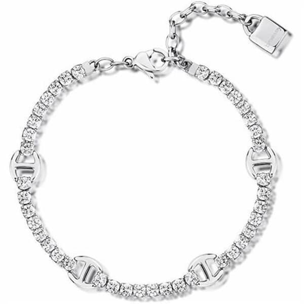 Armband i glänsande stål med cubisk zirkon Desideri BEI076