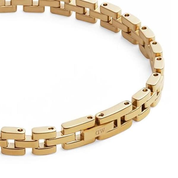 Armband mode i förgyllt stål med 3 länkar DW0040098 - Längd: 18,5 cm