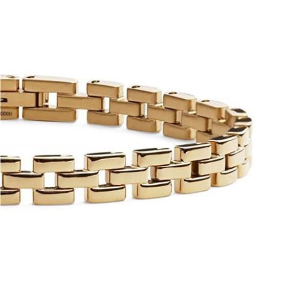 Armband mode i förgyllt stål med 3 länkar DW0040098 - Längd: 18,5 cm