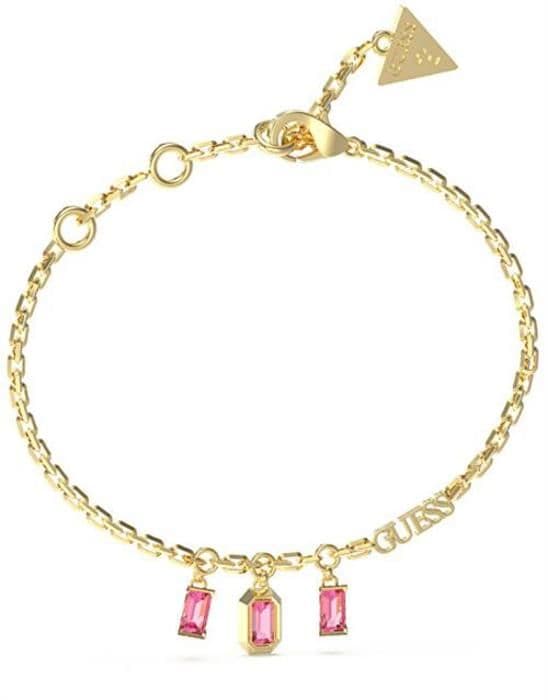 Anständigt guldpläterat armband med kristaller Hashtag JUBB04251JWYGFC - Längd: 21 cm