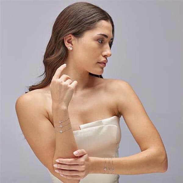 Armband i silver Hjärta med kubisk zirkon Infinite White Fancy FIW139