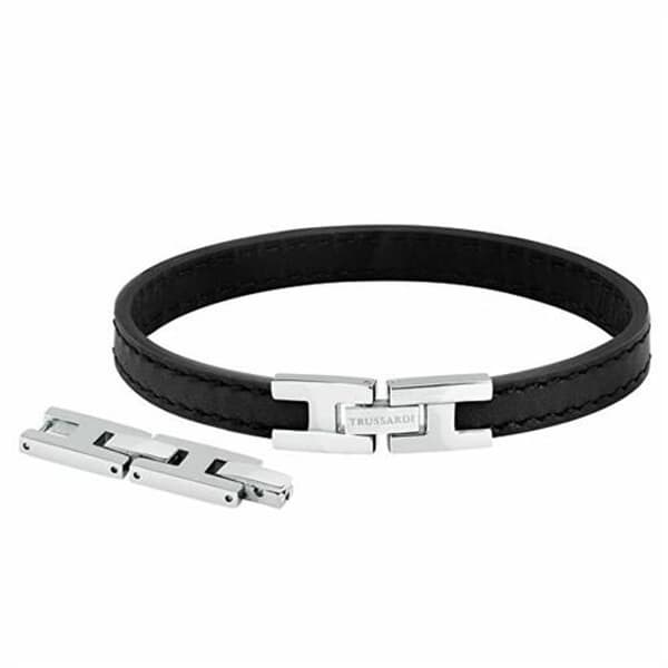 Modearmband i svart läder T-Leather TJAXV20