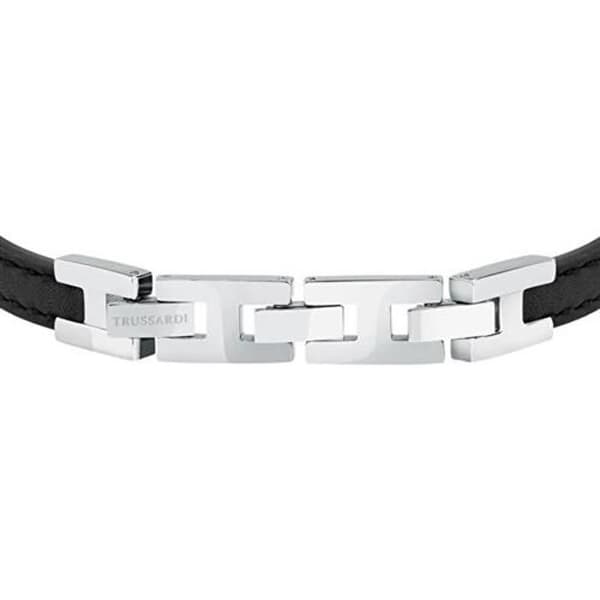 Modearmband i svart läder T-Leather TJAXV20