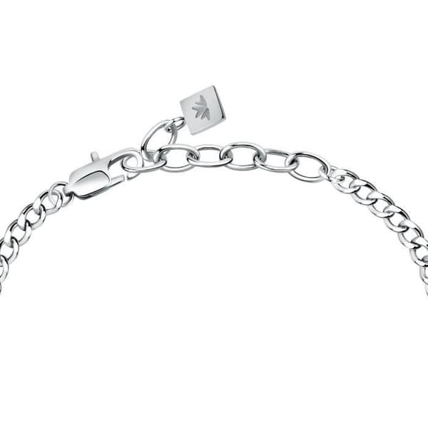 Armband i stål - MORELLATO - SKR64 - Man - Vit - 18.5+3.5CM - Vuxen - Zirkoniumoxid - Silverfärgad