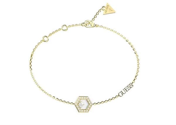 Magnifikt guldpläterat armband med kubisk zirkon Tiny Dancer JUBB04650JWYG - Längd: 21 cm