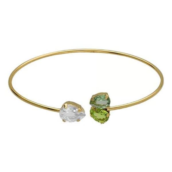 Massivt guldpläterat armband med Glory-kristaller A4898-14DP
