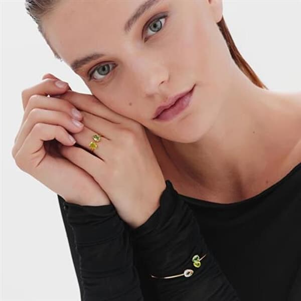 Massivt guldpläterat armband med Glory-kristaller A4898-14DP