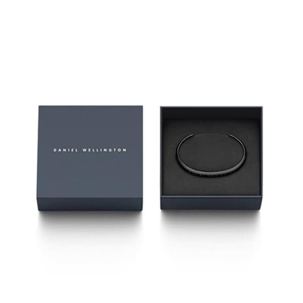 Klassisk enfärgad svart armband i mode DW0040000 - Storlek: L: 18,5 cm