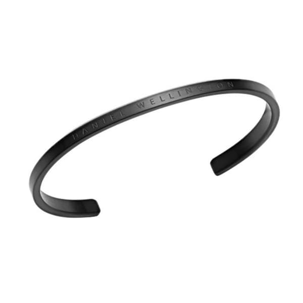 Klassisk enfärgad svart armband i mode DW0040000 - Storlek: L: 18,5 cm