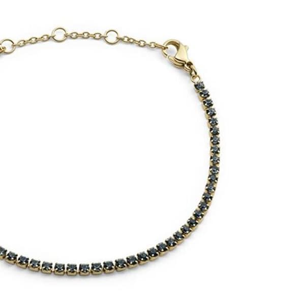 Armband i guldplätering med kristaller, klassisk tennis DW00401107