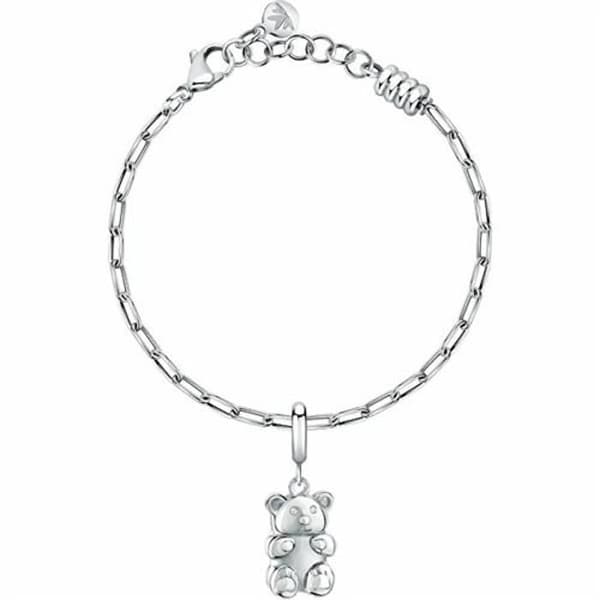 Armband i stål med björnsformade droppar SCZ1318