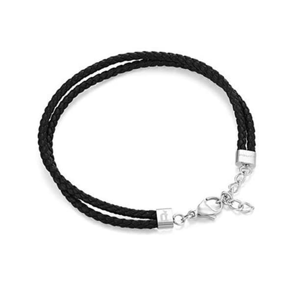 Dubbelt läderarmband för män Close Up II PEAGB0008801