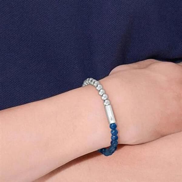 Armband i pärlformat stål Orbe 2040246