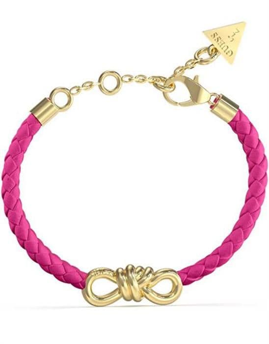 Elegant armband i rosa läder med knut JUBB04003JWYGFCT/U