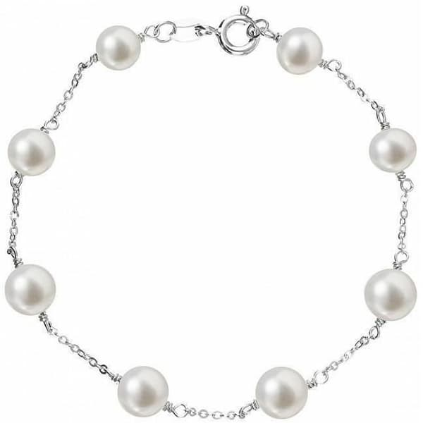 Evolution Group Armband Silver Med Äkta Pärlor Pavon 23008.1, För Kvinnor