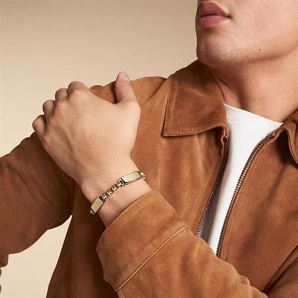Elegant guldpläterat armband för män Drew JF04695710