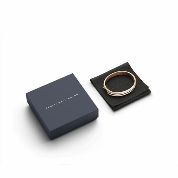 Daniel Wellington Emalie Infinite armband - roséguld/vit - L