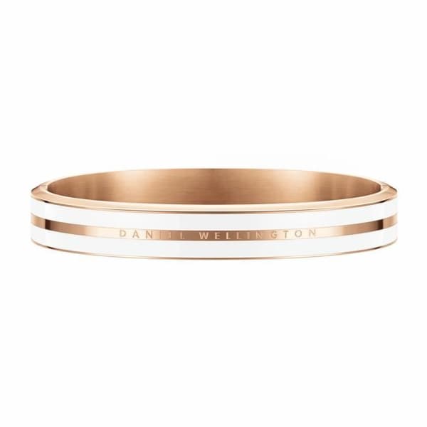 Daniel Wellington Emalie Infinite armband - roséguld/vit - L