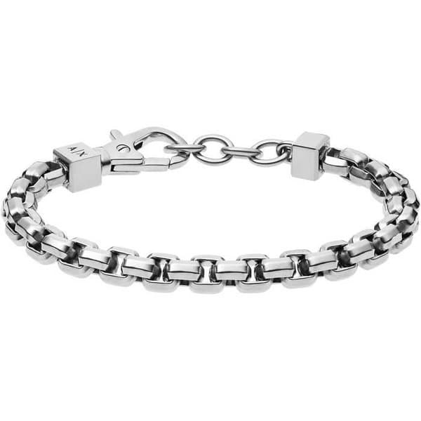 Armband - ARMANI EXCHANGE - AXG0045040 - Rostfritt stål - Silver - Justerbar längd 18,5-20,5 cm