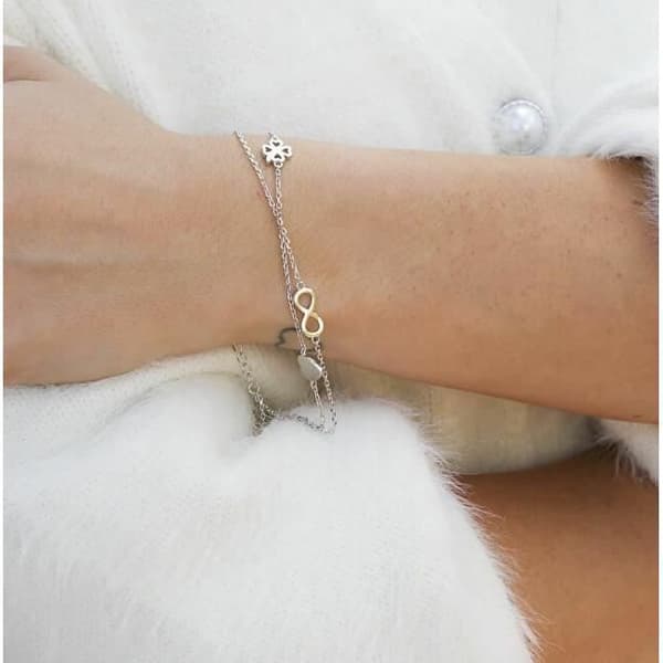 Elegant Beneto Silver Bracelet Double Agb636/21, För Kvinna, Sbe1240