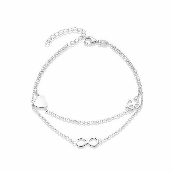 Elegant Beneto Silver Bracelet Double Agb636/21, För Kvinna, Sbe1240